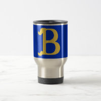 Reise-Tasse mit Monogramm mit dem Buchstaben B