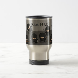 Reise-Tasse - Ninja "Tritt es oben! " Reisebecher