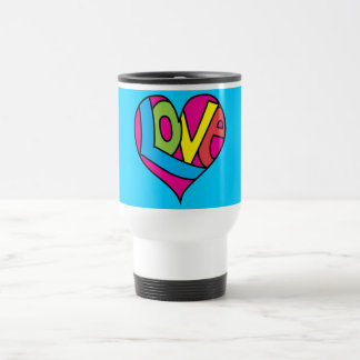 Reise-Tasse - Retro Friedens'n-Liebe Reisebecher