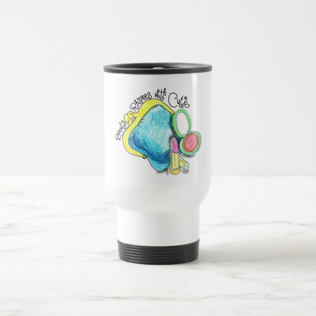 Reise-Tasse - Schönheits-Reime mit Süsse Reisebecher (Mittel)