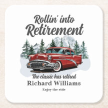 Reise-Thema Ruhestand Klassisches Retro-Auto Rolle
