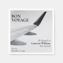 Reise-Thema Ruhestand Modernes Flugzeug Bon Voyage