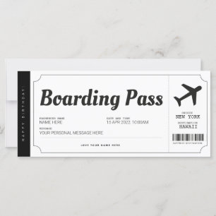 Reise-Ticket für den Boarding Überraschen