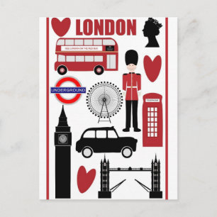 Reise-Tourismus im alten London Postkarte