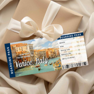 Reise-Überraschungskarte für Venedig Italien mit B Einladung