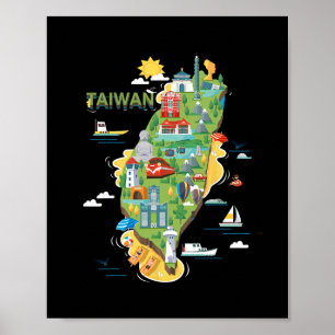 Reise um Asien Taiwan Taipeh Familienurlaub S Poster