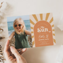 Reise um das Sun Foto Geburtstag Einladung