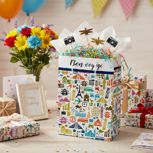 Reise um die Welt Geschenktüte mittel