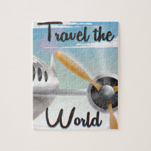 Reise um die Welt Klassisches Flugzeugposter