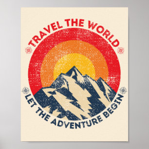 Reise um die Welt, lass das Abenteuer beginnen, Re Poster