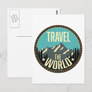 Reise um die Welt Postkarte