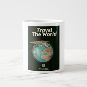 Reise um die Welt Science-Fiction Vintage Poster Jumbo-Tasse