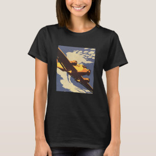 Reise und Transport im Vintage-Stil Flugzeug flieg T-Shirt