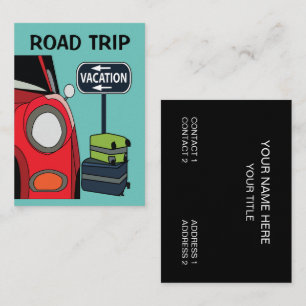 Reise Urlaub Roadtrip Visitenkarte