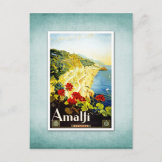 Reise Vintage Poster Amalfi Italien Postkarte