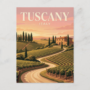 Reise-Vintage-Postkarte Toskana Italien Postkarte