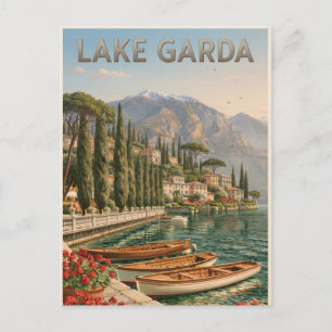 Reise-Vintagebild vom Gardasee in Italien Feiertagspostkarte