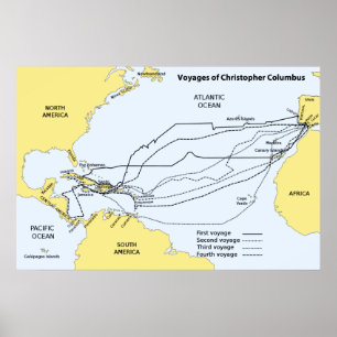 Reise von Christoph Kolumbus Poster