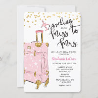 Reise von Frau Bridal Shower Einladung