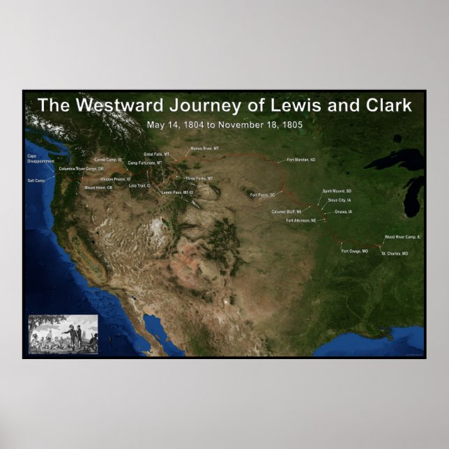 Reise von Lewis und Clark Poster (Vorne)