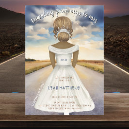 Reise von Miss nach Brautparty Einladung