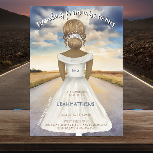 Reise von Miss nach Brautparty Einladung