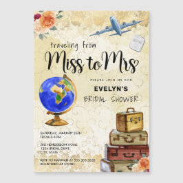 Reise von Miss nach Brautparty Magneteinladung