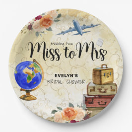 Reise von Miss nach Brautparty Pappteller