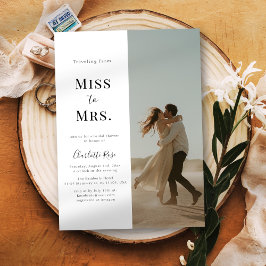 Reise von Miss zu Brautparty Foto Einladung
