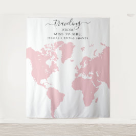 Reise von Miss zu Frau Bridal Hintergrund Wandteppich