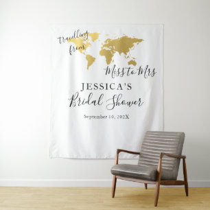 Reise von Miss zu Mrs Backdrop Foto Stand Wandteppich