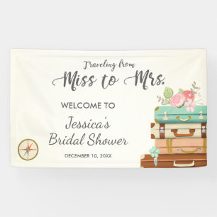 Reise von Miss zu Mrs. Brautparty Banner
