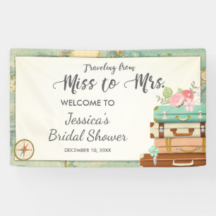 Reise von Miss zu Mrs. Brautparty Banner