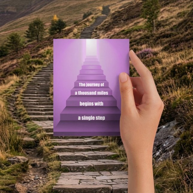 Reise von tausend Meilen Postkarte (Von Creator hochgeladen)