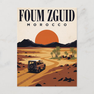 Reise-Wandbild aus alten Zeiten Foum Zguid Marok Postkarte
