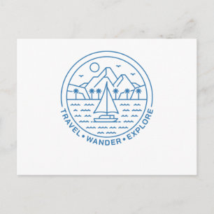 Reise Wandern Erkunden Postkarte