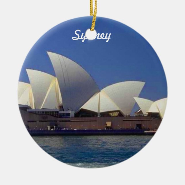 Reise-Weihnachtsverzierung Sydneys Australien Keramik Ornament (Vorne)