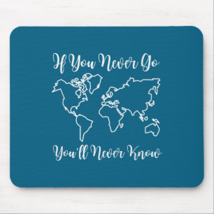 Reise - Wenn du nie gehst, wirst du es nie wissen Mousepad