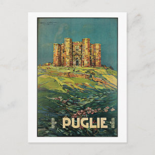 Reise-Werbeplakat für die Provinz Puglia, Italien, Postkarte