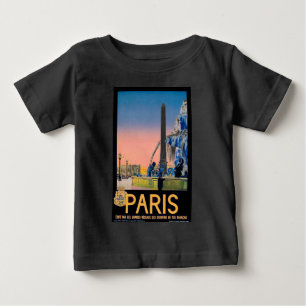 Reise-Werbung im Vintage-Stil für Paris Baby T-shirt