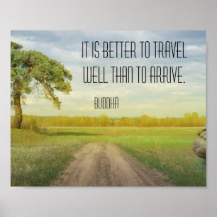 Reise-wohles Buddha-Zitat-Plakat Poster