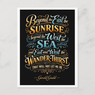 Reise-Zitat: Wanderlust Postkarte