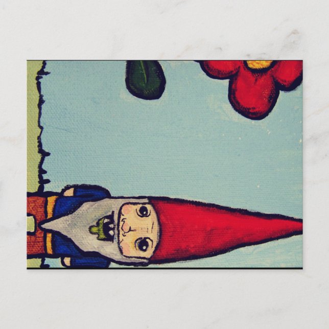 Reise Zombie Gnome Post Card Postkarte (Vorderseite)