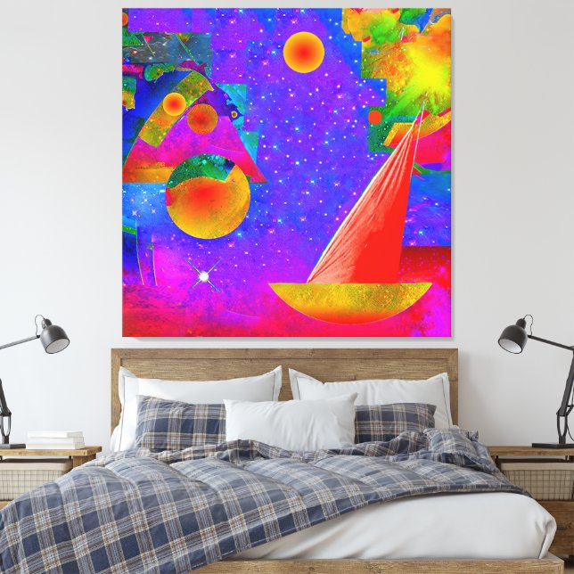 Reise zu den Sternen Gestohlene Leinwand Print (Insitu (Schlafzimmer))