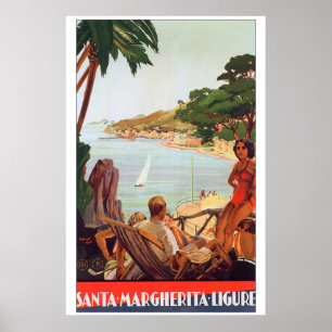 Reise zu Sankt Margherita Ligure Italien Poster