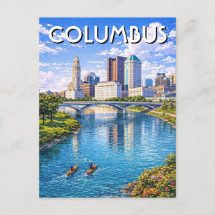 Reise zum Columbus Ohio Skyline Postkarte