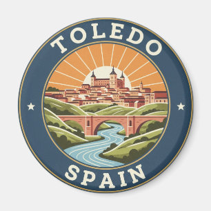Reise zum historischen Toledo Spanien Alcazar Magnet