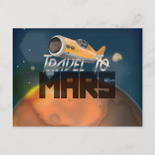 Reise zum Mars Postkarte