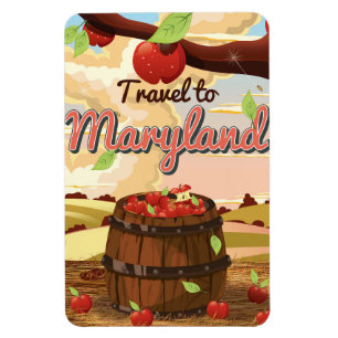 Reise zum Maryland-Reiseplakat Magnet