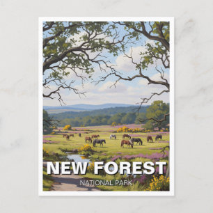 Reise zum New Forest Nationalpark Postkarte